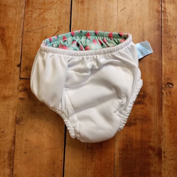Green Sprouts swim diaper reusable 24 mos strawberry green pink beach swim - Picture 5 of 5